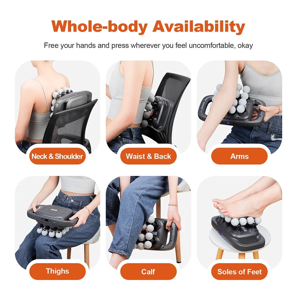 16-Head Fascia Gun High-Frequency Vibration Body Massage Gun Waist and Back  Massager Neck Shoulder Massager Muscle masajeador